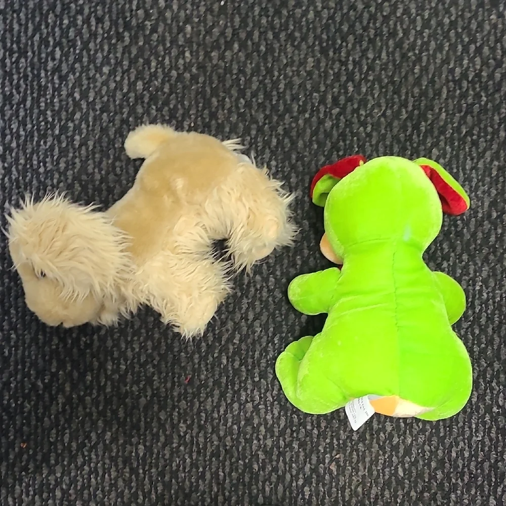 Plush Dog Toys Cream Bow Green‎